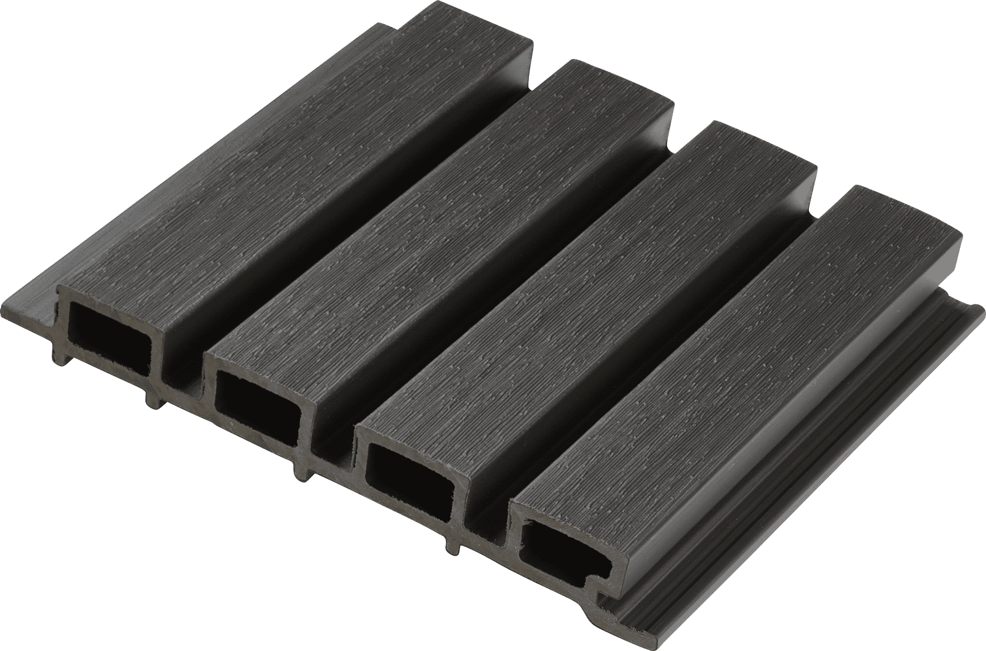 Udendørs Lamelpanel i 3D – Sort (PE Plast)