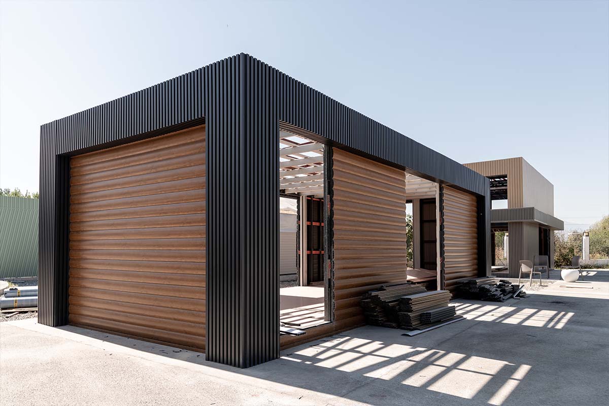 Udendørs Lamelpanel i 3D – Sort (PE Plast)