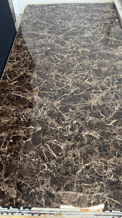 Stone PVC marmor panel – Emprador Dark