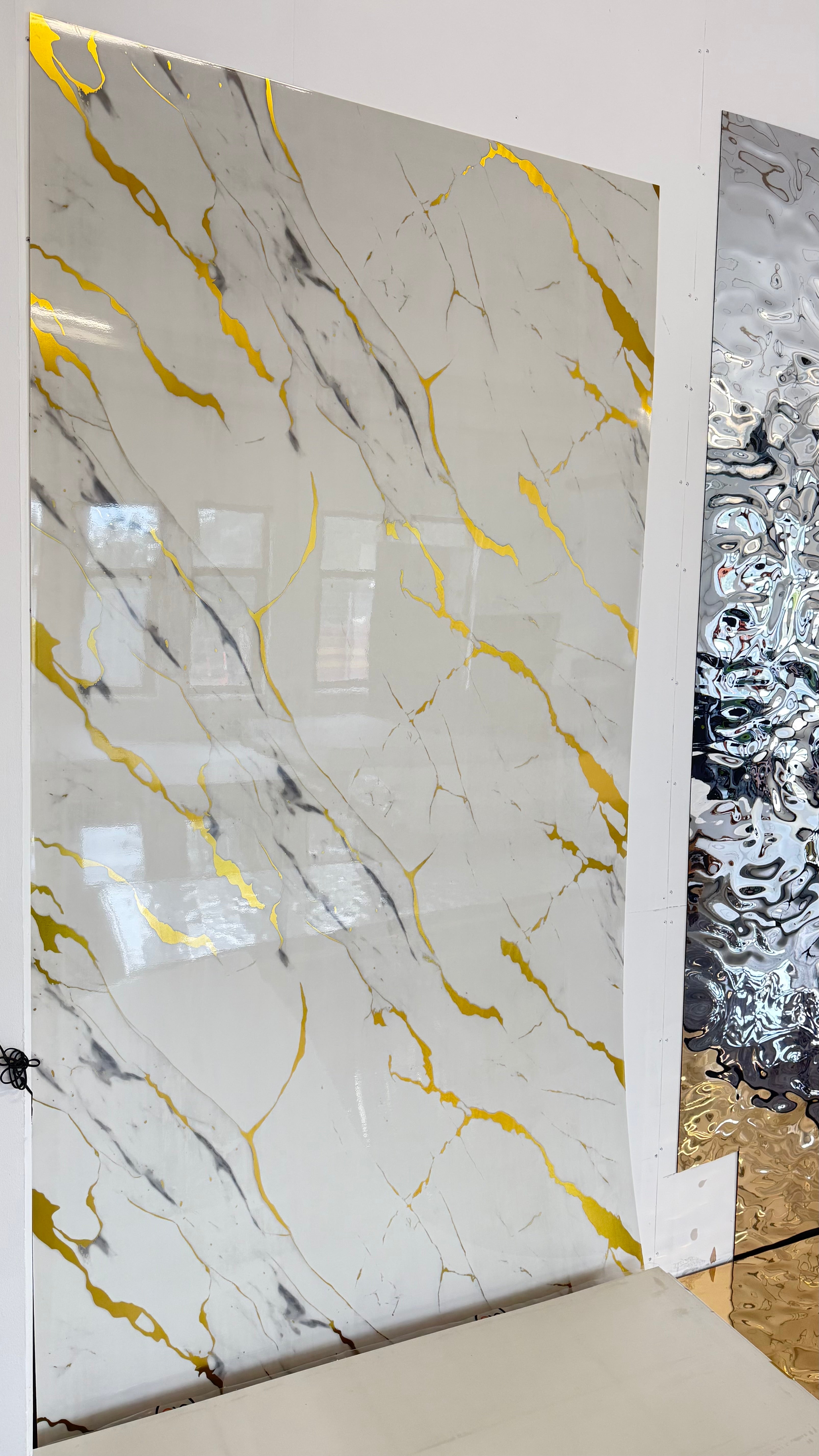 Stone PVC marmor panel – Golden Wave