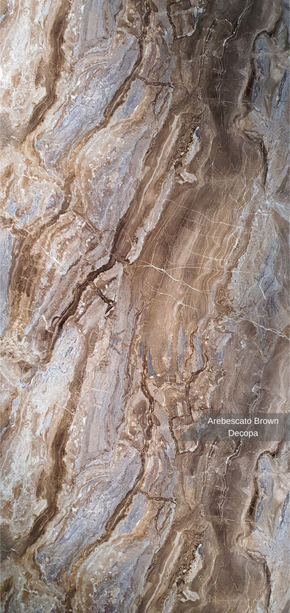 Stone PVC marmor panel – Arebescato Brown