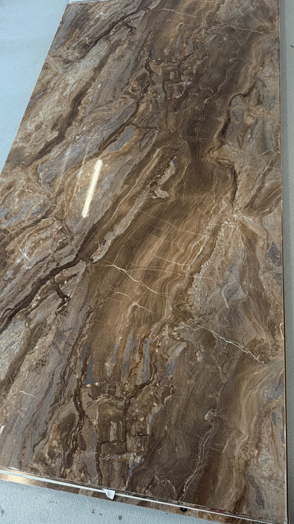 Stone PVC marmor panel – Arebescato Brown
