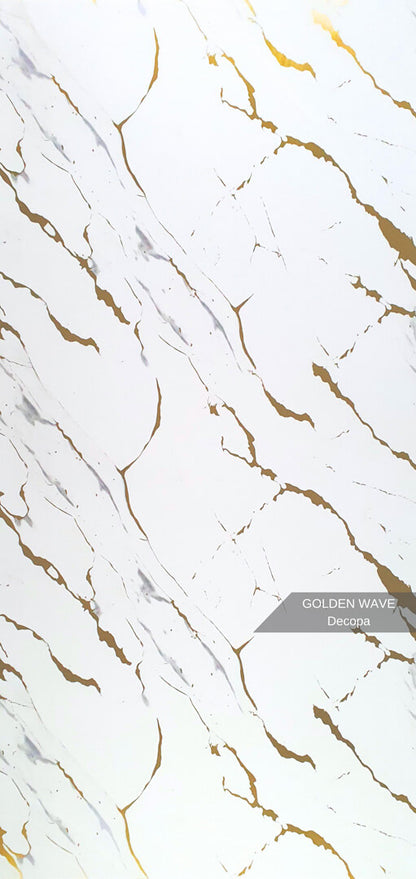 Stone PVC marmor panel – Golden Wave