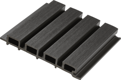 Udendørs Lamelpanel i 3D – Sort (PE Plast)