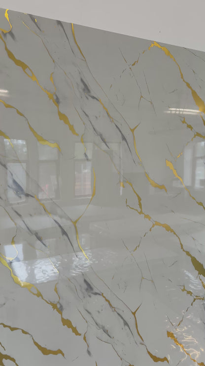 Stone PVC marmor panel – Golden Wave